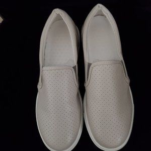 Tan slip on shoes